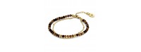 TIGER EYE AGATE BEADS AND GOURMET CHAIN