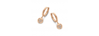 HEART CRYSTAL HOOPS EARRINGS