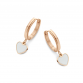 WHITE HEART HOOPS EARRINGS