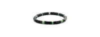Bracelet with Black and Green beads