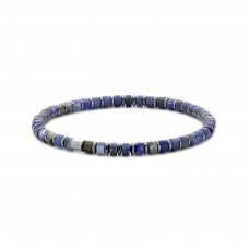 Βracelet Steel  blue sodalite beads