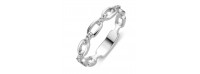 Silver Ring white CZ RHO