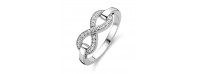 Silver Ring white CZ RHO