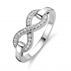 Silver Ring white CZ RHO