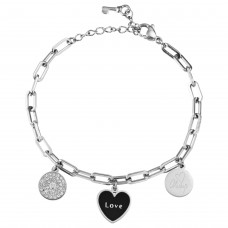 LINK BRACELET WITH CHARMS - LOVE
