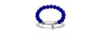 CLEAR BLUE BEADS SILVER