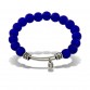 CLEAR BLUE BEADS SILVER